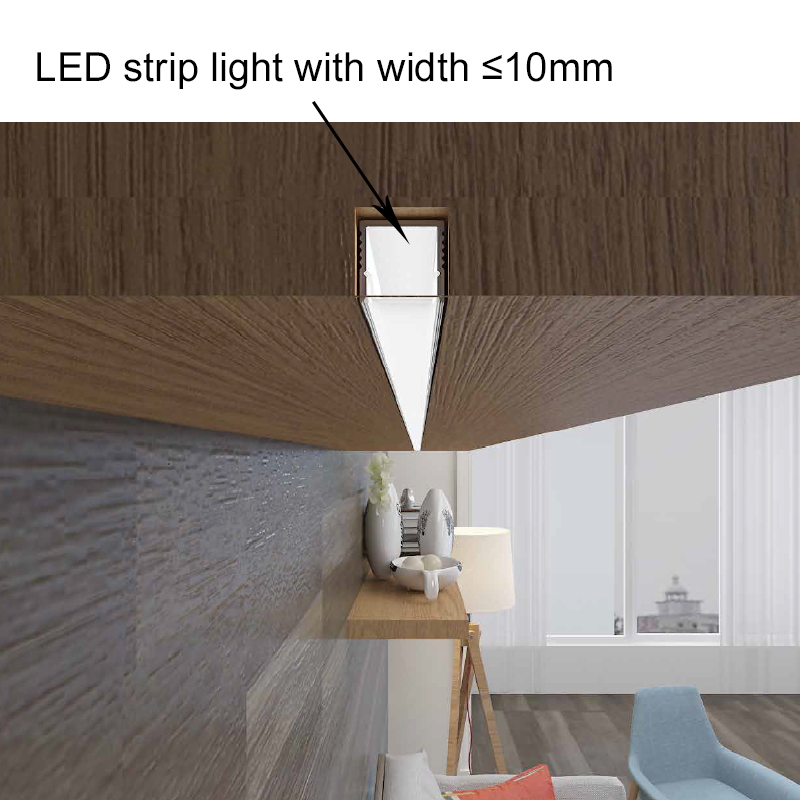 Mini Recessed Strip Lighting Channel For 10mm LED Tape Mini Recessed Strip Lighting Channel For 10mm LED Tape